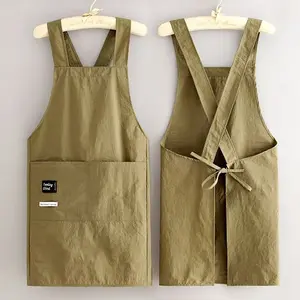 Unisex Cross Back Easy Cleaning Apron with Pockets, Reusable Kitchen Cooking Apron for Professionals & Home Use, Perfect Gift for Parties & Birthdays