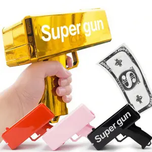 Money Gun Toy, 1 Count Handheld Money Shooting Toy Gun, Fun Party Favor for Festivals and Celebrations, Best Party Supply for Kids and Adults