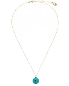 Dainty turquoise precious stone necklace