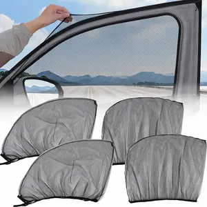 Car Window Screens for Side Windows, 4-Pack Side Window Sun Shades, Stretchy Mosquito Net Covers for Cars and SUVs – Front & Rear Car Sunshade Curtains Sunshade Accessory