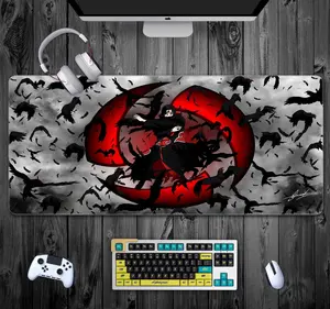 [ SALE UP 45% ] Akatsuki Gaming Mouse Pad XXL Uchiha Itachi Anime Desk Mat Large Keyboard Pad