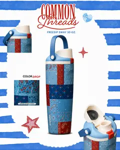 [NEW] Owala 30oz Common Threads FreeSip Sway Bottle – USA 250th Anniversary Collection, Leakproof Insulated Stainless Steel Travel Tumbler