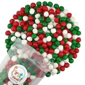 CHRISTMAS MIX SOUR CHEWY FRUIT CANDY BALLS 2 POUNDS BAG