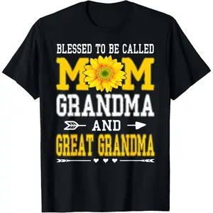 Blessed to Be Called Mom Grandma Great Grandma Mother's Day T-Shirt