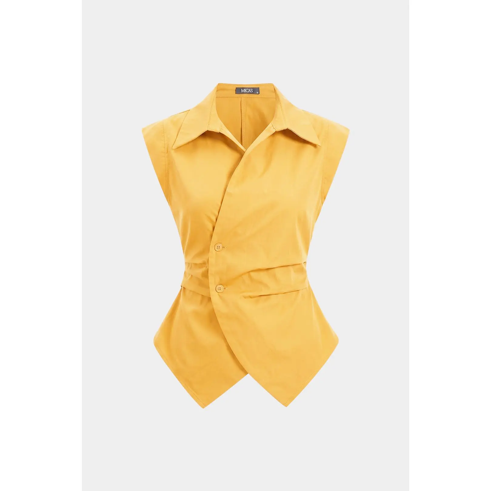 Solid Lapel Tank Top