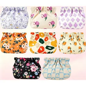 [HUOMAQFAN]8 Pcs Mini Makeup Bag for Purse, Small Cosmetic Bag for Women, Waterproof Portable Travel Organizer Bag, Press Seal Storage Pouch for Cosmetics, Earphones, Jewelry, Coin Purse