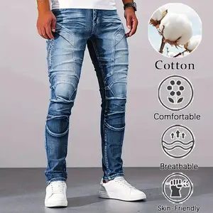 Soft high-cotton fabric with ribbed knee patches, slim-fit design, and stretchy fabric. A TikTok viral essential for moto-inspired streetwear.