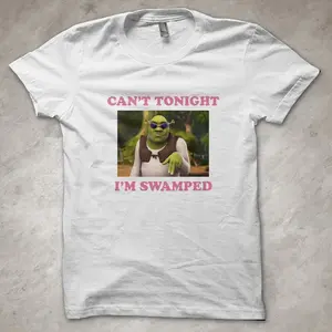 Can't tonight, I'm Swamped ogre meme T-Shirt Unisex Meme Cringe Funny Dumb Shirts