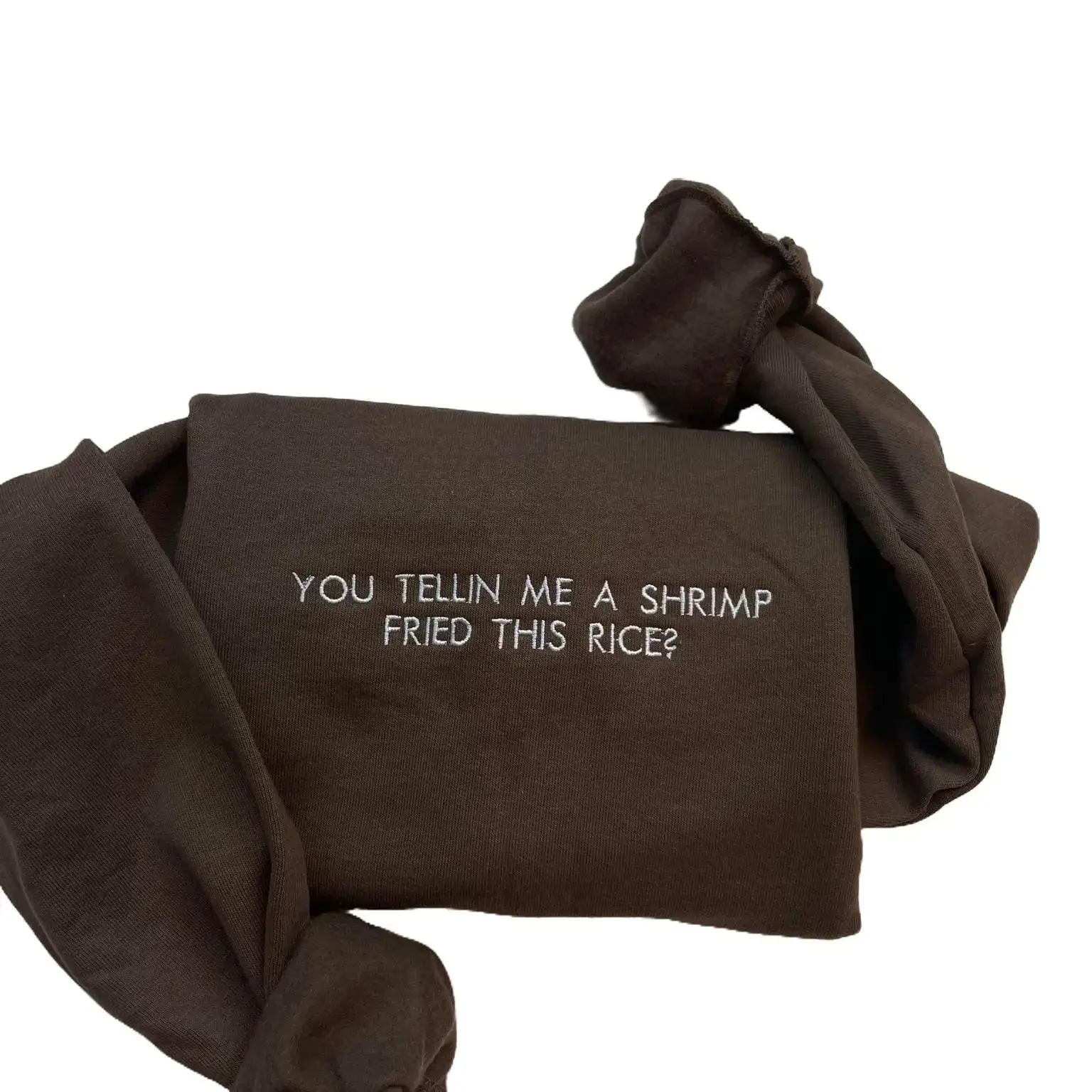 Shrimp Fried This Rice Funny Embroidered Sweatshirt