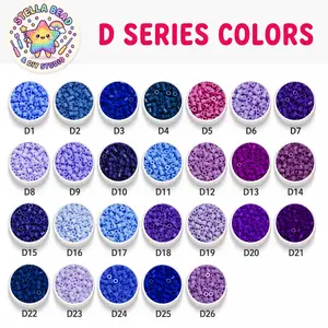 Stella Bead 2.6mm D Series Purple Color Refill - 10000 Fuse Beads, Perfect for DIY Craft Projects