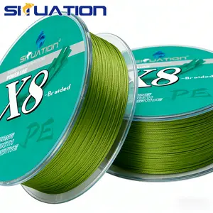 SIIUATION 1 Roll Ultra Strong 8 Braid Fishing Line Grass Green 300/500M 12LB-100LB Smooth Casting