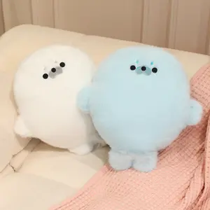 40cm Cartoon Seal Plush Hand Warmer, Fresh Blue Ocean Animal Toy, Winter Windproof Hand Warmers, Gift for Girlfriend and Kids