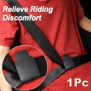 High-Quality PU Leather Seatbelt Adjuster Limiter, Ergonomic Car Seatbelt Clip, Comfortable Driving Accessory, Automotive Interior Decor