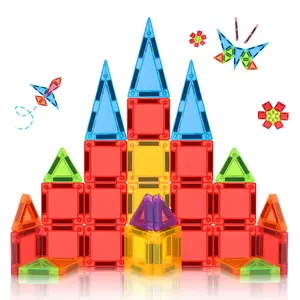 Wise Block Mini Magnetic Blocks, Magnetic Tiles, Learning Magnetic Building Blocks Sets, Educational Magnets Tiles Toys for Boys Girls