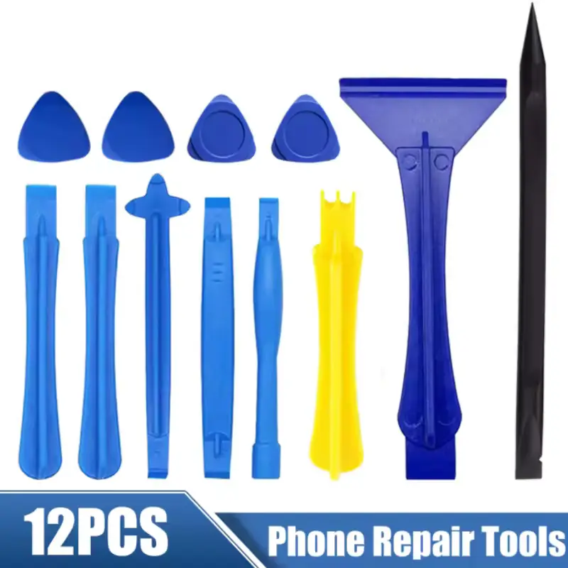 12pcs Plastic Spudger Pry Opening Tool Repair Kit - Comprehensive Repair Kit for Phone Mobile Disassembly, Thin & Thick Picks, Aircraft Crowbar & More