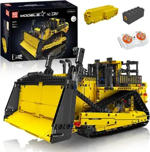 Mould King RC Bulldozer Building Set for Adults and Kids, Bulldozer Truck Construction Vehicle Model with Motors, APP Control Truck with Engines
