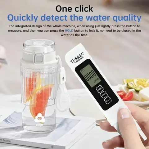 YWZ 4-in-1 Rectangle Water Testing Instrument - Plastic Body, Fully Assembled TDS/EC/Temp Tester, Digital Display, 0-9990ppm Range, Quick Detection, Ideal for Pools, Adult Gift