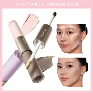JUDYDOLL Liquid Highlighter & Contour Duo, Liquid Contour & Under Eye Brightening Duo, Bronze, Buildable, Ultra-Blendable, Dual-Ended Highlighter & Contour Liquid, Makeup, Cosmetic, Long-Lasting, Summerwins