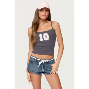 10 Floral Lacey Patch Tank Top