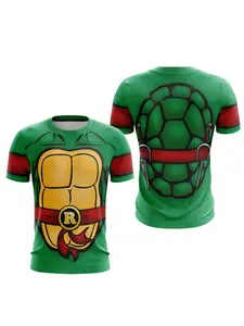 Teenage Mutant Ninja Turtles Classic Anime, Adult, Children, Male and Female Cosplay, 3D Printed T-shirt, Non Fading, Comfortable Quick Drying, Summer Quick Drying, Comfortable Large Size