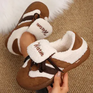 Women's Slippers Adorable Ear - Shaped Plush Slippers Warm & Stylish Home Indoor Outdoor Shoes Winter Warm Mini Snow Boots