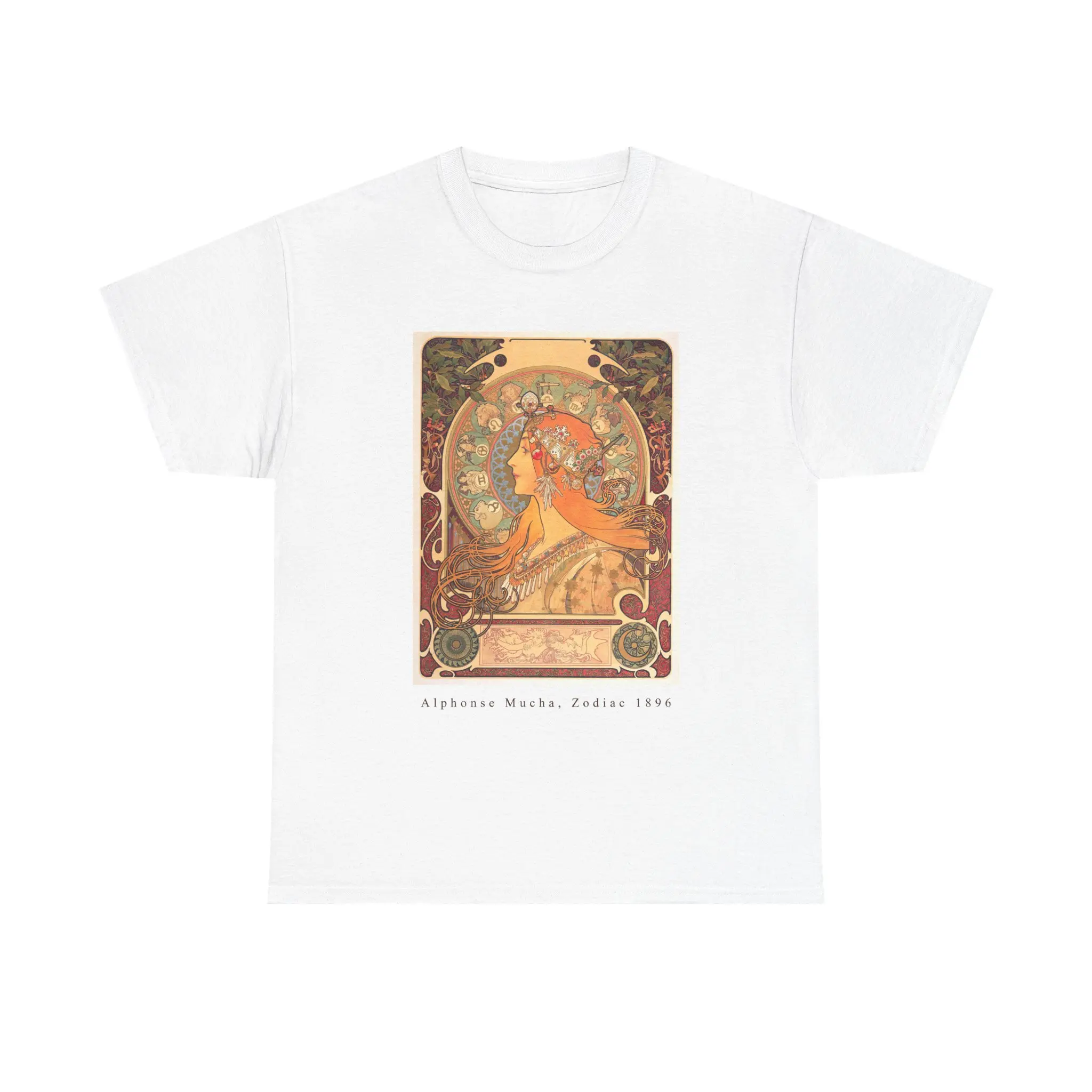 Zodiac Art Print Tee | Alphonse Mucha Art Nouveau Poster 1896