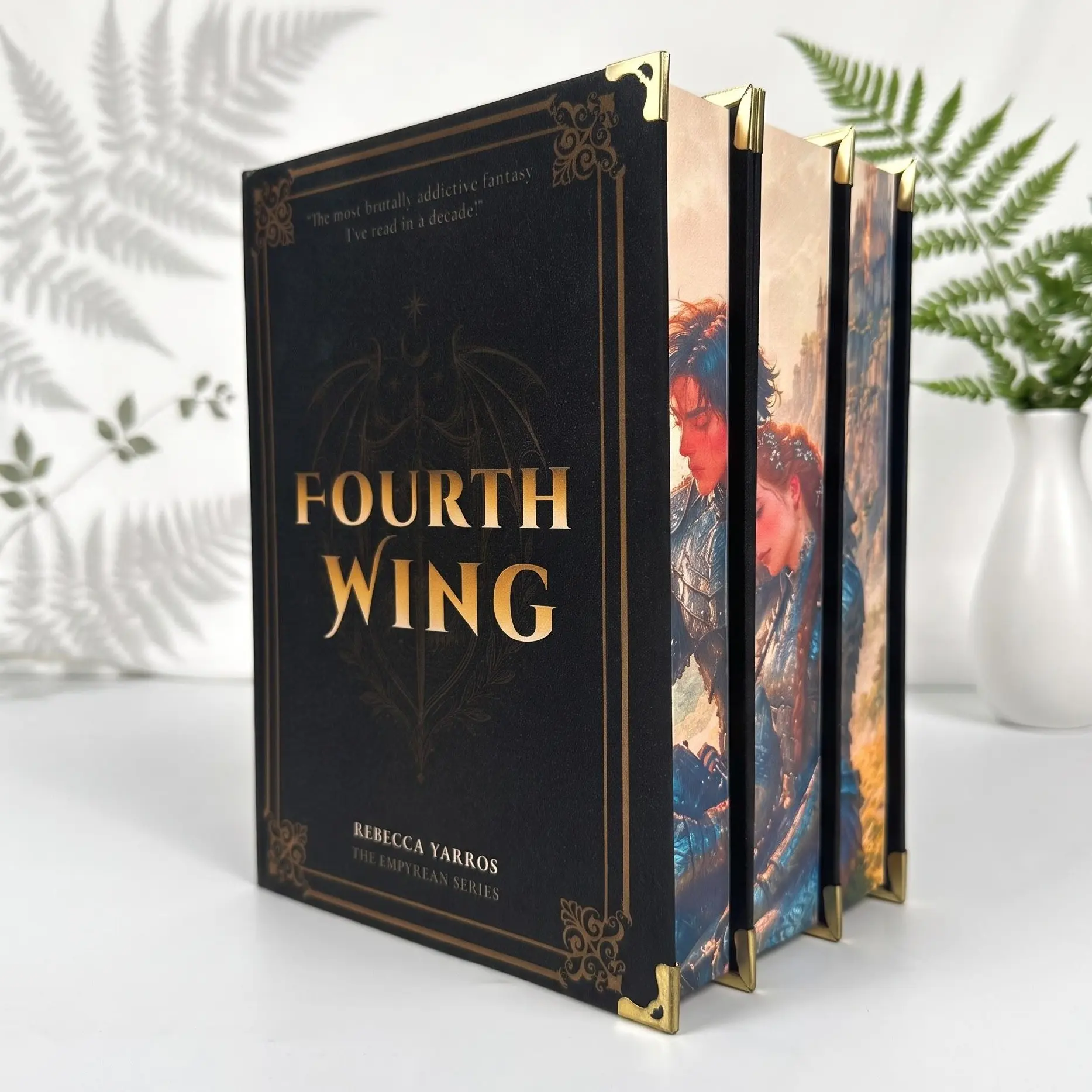 The Empyrean Series Hardcover 3-Book Set – Fourth Wing, Iron Flame & Onyx Storm, Special Edition Books, Fantasy Romance Collection for Bookshelf