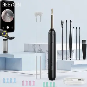 Earwax Removal Tool Camera Earwax Cleaning Kit, Ear Canal Cleaner, Lightweight Ear Spoon Cleaner for iOS and Android, Safe for Adults and Pets