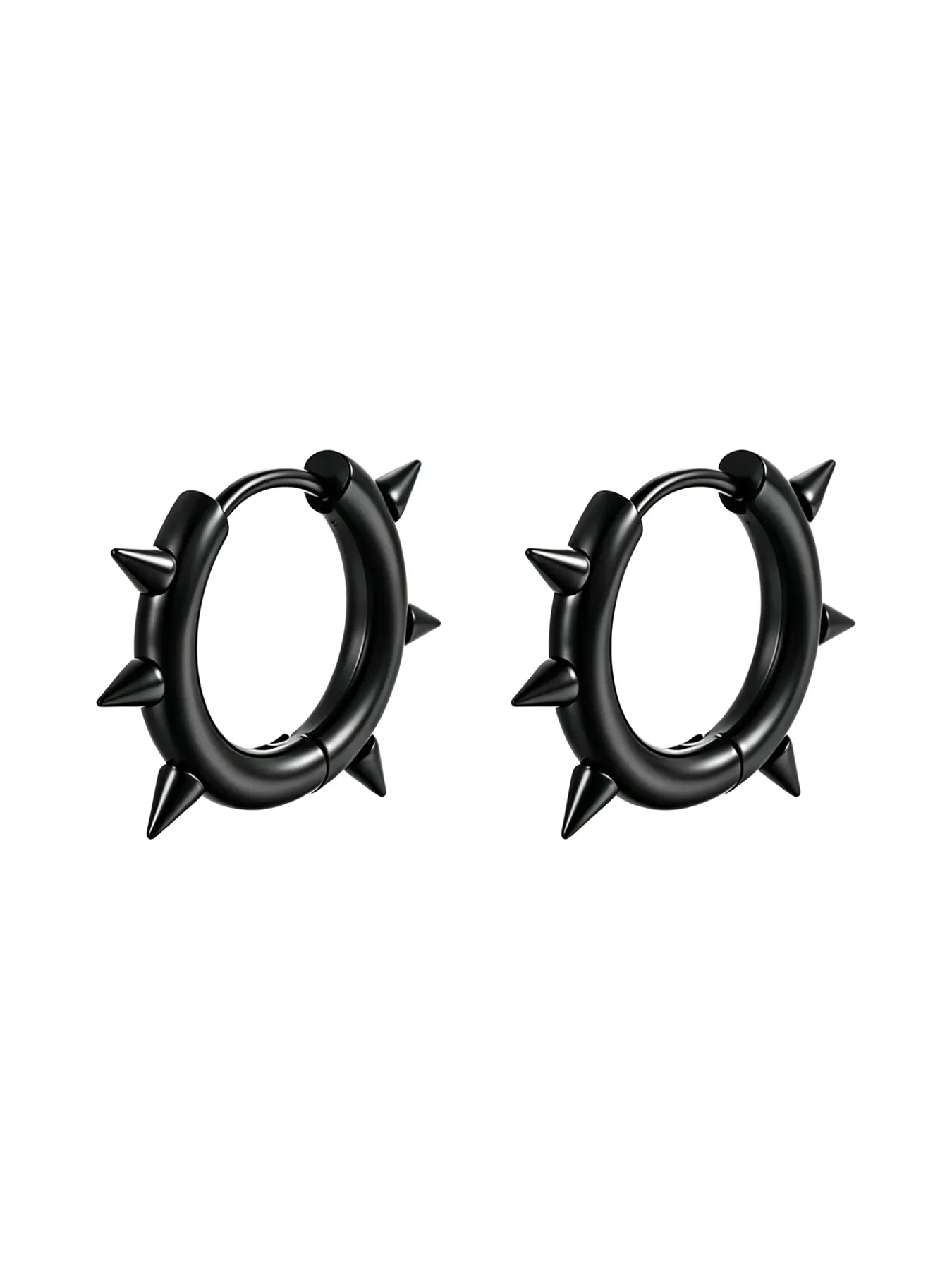 Unisex Stainless Steel Conical Round Punk Style Earrings, Elegant Titanium Steel Ear Rings, Versatile Ear Hoops Jewelry for Men and Women, Durable and Stylish, Fashionable Earrings, Trendy Jewelry