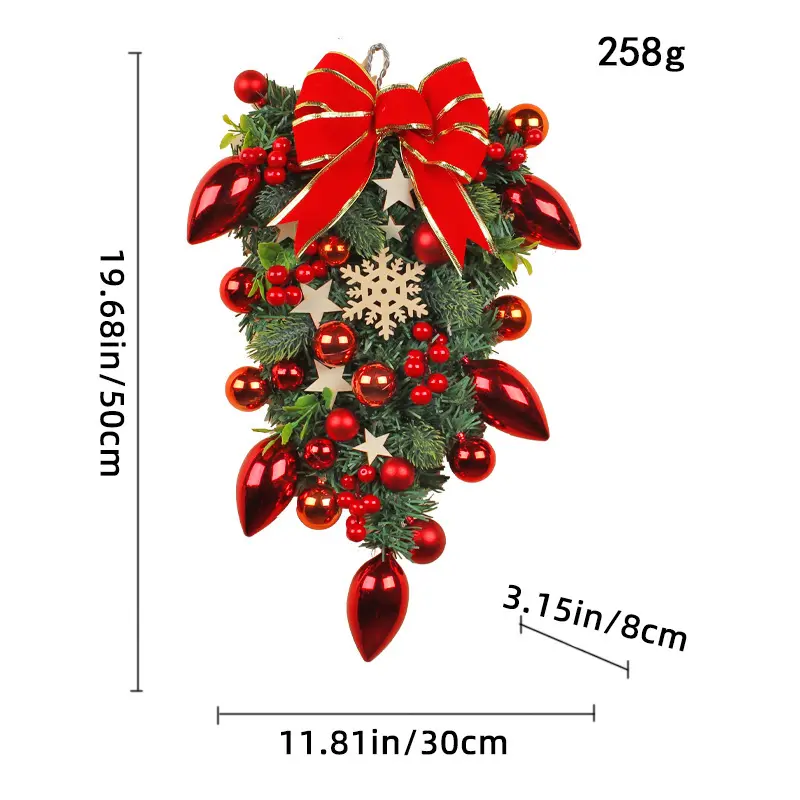 K1 4 wine red snowflakes hanging upside