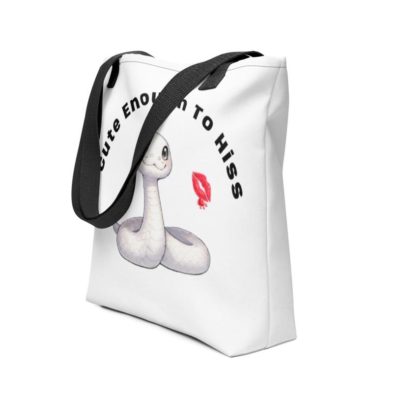 Cute Enough To Hiss Snake Tote bag