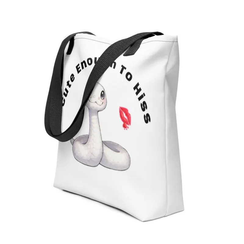 Cute Enough To Hiss Snake Tote bag
