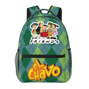 Lightweight El chavo Backpack Cute Cartoon Chavo Travel Casual Laptop Backpack Hiking Daypack with El chavo del ocho party supplies Funny Ugly Pattern for Anniversaries, Rave Gifts & Party Favors