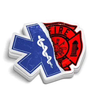 Fire-Medic Firefighter EMT Combo Sticker