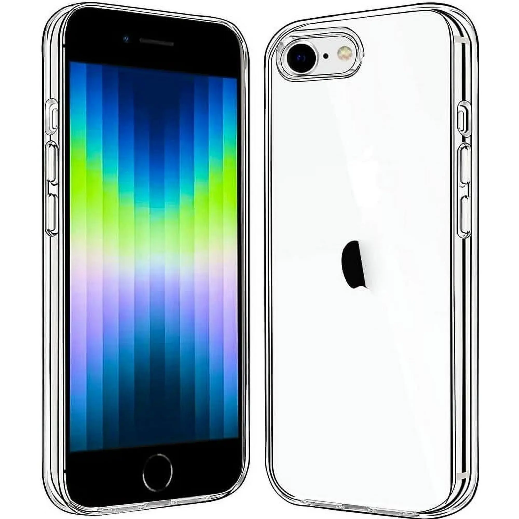 Entronix iPhone 8/7/SE Crystal Clear Case - Sturdy Cover Transparent Wireless Dustproof