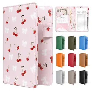 Server Books for Waitress Book Waiter Book, Serving Book with  Pockets, Guest Check Presenters for Server Book Cute Waitress Accessories Fits Server Apron, Pink Cherry