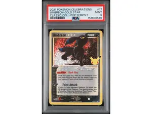 2021 Pokemon Celebrations Classic Collection Pop Series 5 Umbreon Gold Star #17 PSA 9