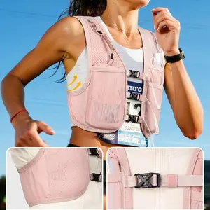Running Vest Hydration Pack with 500ml Flask, Lightweight Neoprene Gear for Men & Women Runners, Adjustable for Outdoor Trail Running