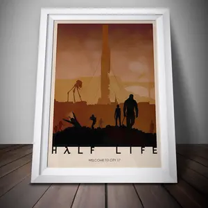Half Life Poster, Classic Video Game Print, Exclusive Gaming Artwork, Sophisticated Gamer Room Wall Decor, Unframed Print Only