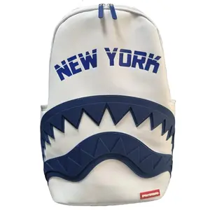 SPRAY GROUND Fashion Unisex Backpack Positioning Printed Pattern Backpack High School Student Trendy School Bag Large Capacity Shark Mouth Element Multi-Functional Compartment Laptop Bag Outdoor Travel Shoulder Bag Daily Use and Holiday Gift