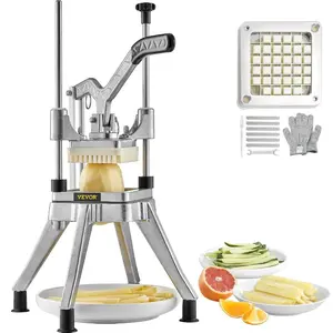 VEVOR Commercial Vegetable Fruit Chopper 1/4 Blade Heavy Duty Professional Food Dicer Kattex French Fry Cutter Onion Slicer Stainless Steel for Peppers Potato MushroomVEVOR Super Brand Day