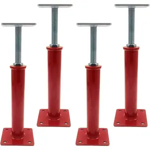 4 Pack House Floor Jack,Hand Jacks for Lifting and Leveling,11.8" - 16" Adjustable Height Range,Load Capacity Up to 11000 lb(Each),Telescoping Jack for Temporary Support