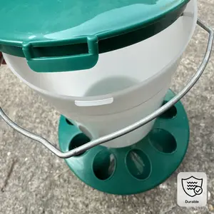 2pcs Automatic Chicken, Duck, and Goose Water and Feed Dispenser, Durable Plastic Poultry Feeding Device, Feeders, Suitable for Hens, Ducks, and Geese, with Adjustable Base and Easy-to-clean Design, Ideal for Farms, Chicken Coops, Pastures, and Home Use