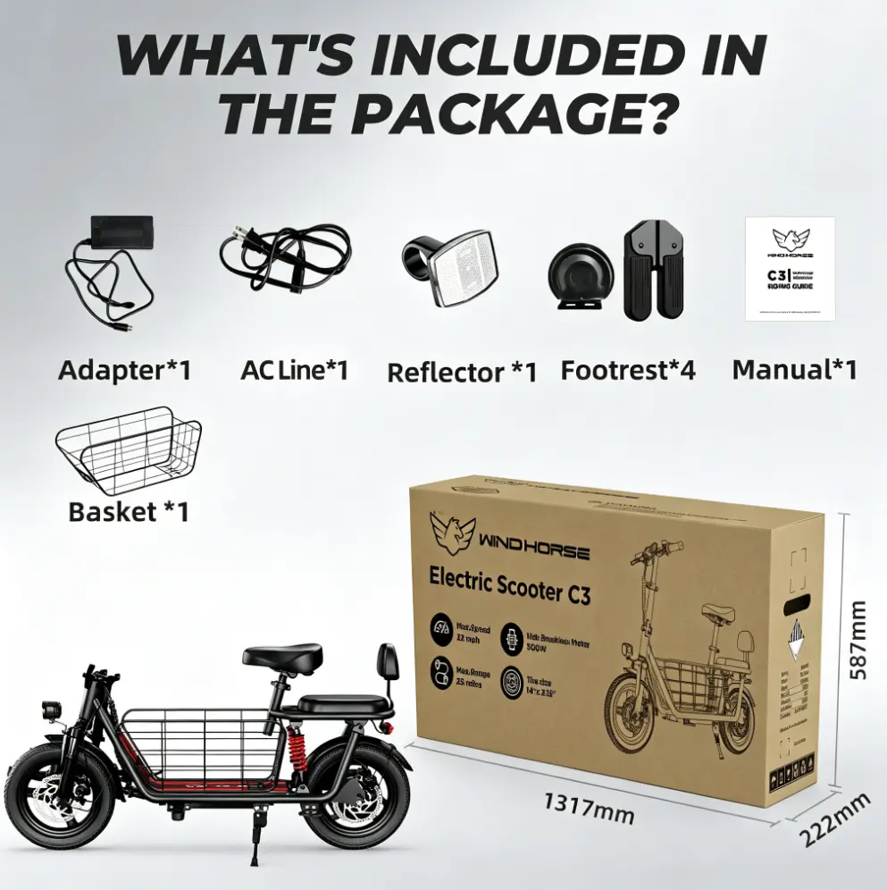 C3 Folding Electric Scooter with Seat for Adults, 850W Peak, 14” Tire, 25 Miles Max Range, 22 MPH, Dual Suspension, 3 Gear Speed, Adjustable E Scooter with Seat and Basket for Commuting, 330lbs Load