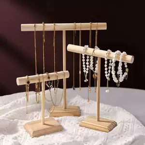 Earring, necklace, bracelet accessory storage board, storage rack, display stand, hanging jewelry box, stand, bracelet and chain display frame, solid wood type, plastic type, fabric type Wooden Organiser