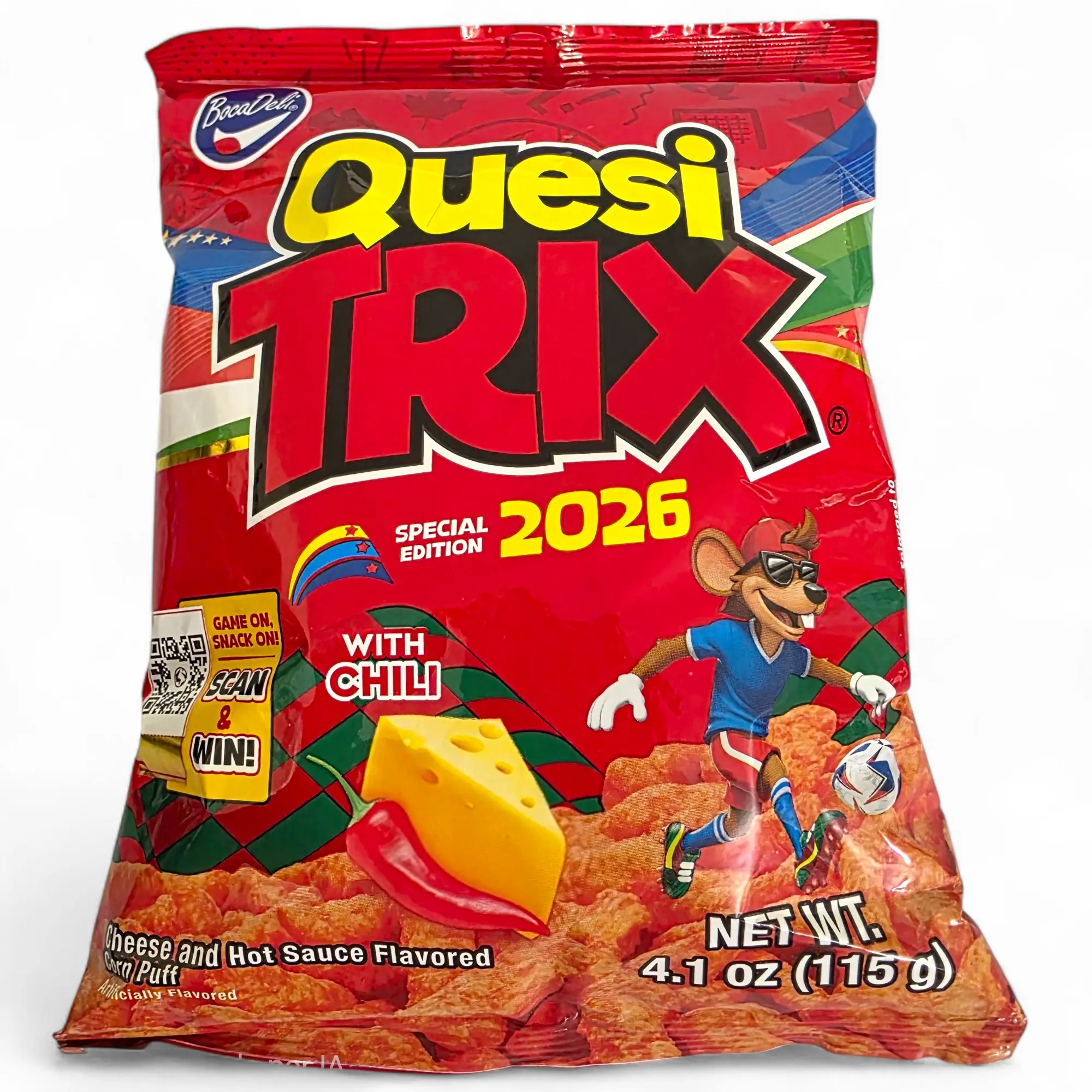 Bocadeli Quesitrix 115g Snack Flavor Authentic Central American Culture Cheese Flavored Snack