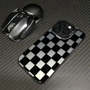 Black And White Checkered Pattern Phone Case Versatile And Stylish Slim And Lightweight  Comfortable grip TPU Laser Craft Compatible with iPhone 17 Pro Max Phone Case 17 Air 16 E 15 Plus 14 13 12 11 X XS XR 7 8 Plus Samsung Galaxy S21 22 23 24 25 ULTRA FE