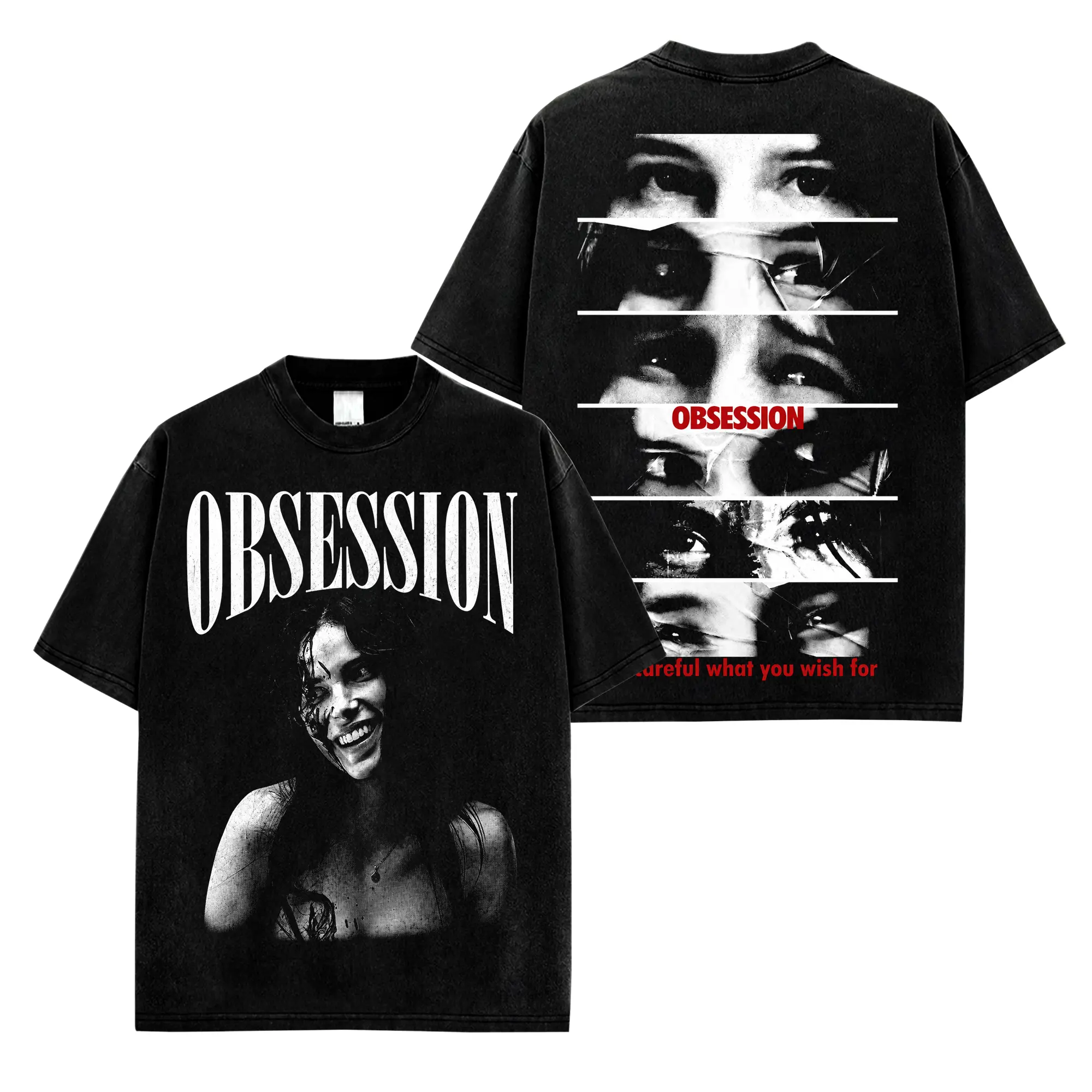 Obsession Horror Thriller Shirt, One Wish Willow Movie Tee, Vintage Gothic Graphic T-Shirt, Dark Film Fan Gift, Oversized Distressed Streetwear
