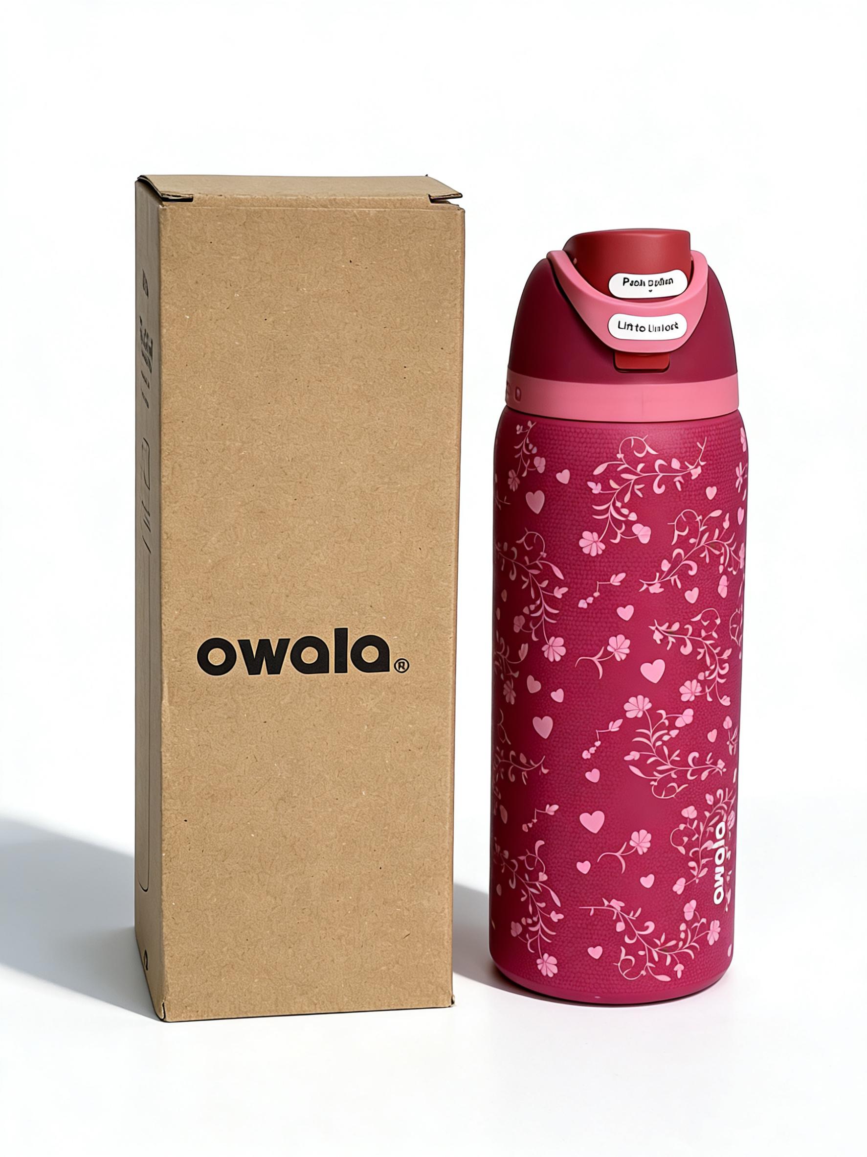 Owala 32oz Large Capacity Insulated Travel Double Straw Sports Cup with Handle for Outdoor Use, Portable, Ideal Gift for Students