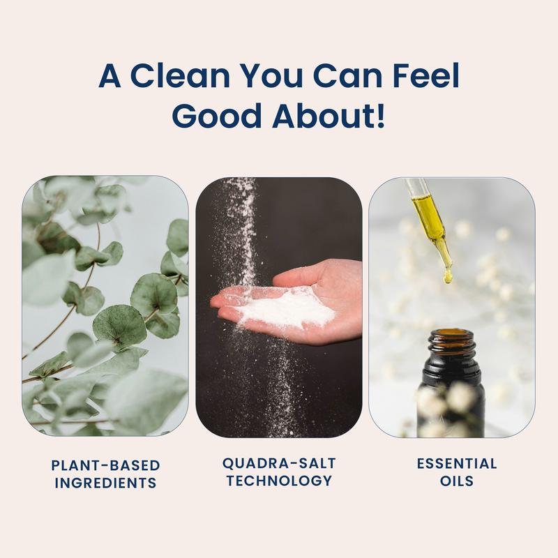 Truly Free Non-Toxic Laundry Detergent - Lavender & Eucalyptus - Sensitive Skin & Baby Safe - Eco Kit: Empty Jug + 3 Concentrate Pouches (Just Add Water) - 150 Loads